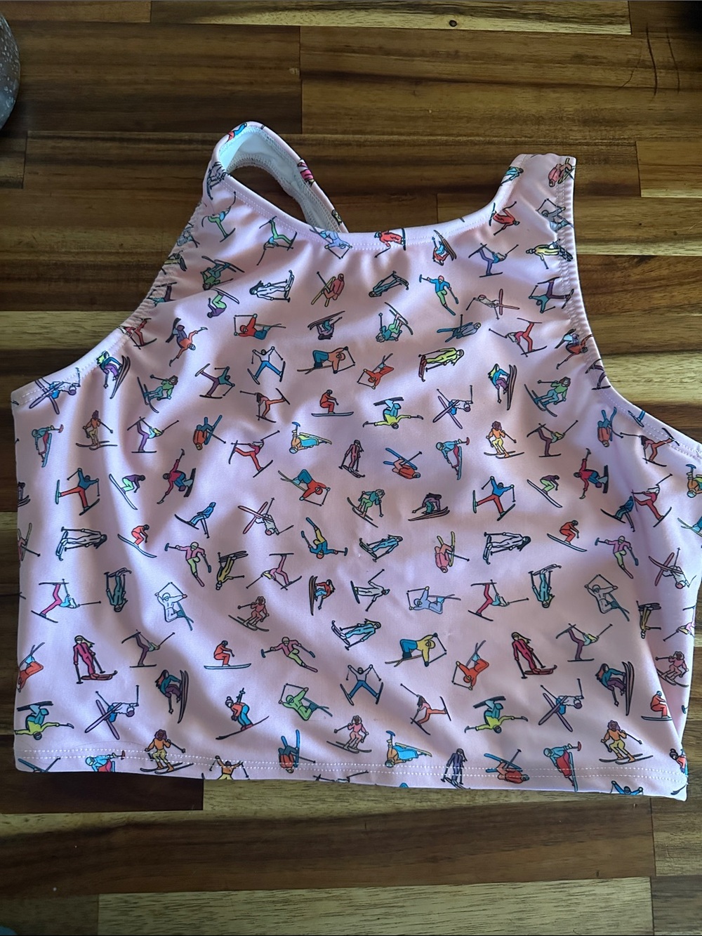 Icelantic High-Neck Swim Top with Ski Print